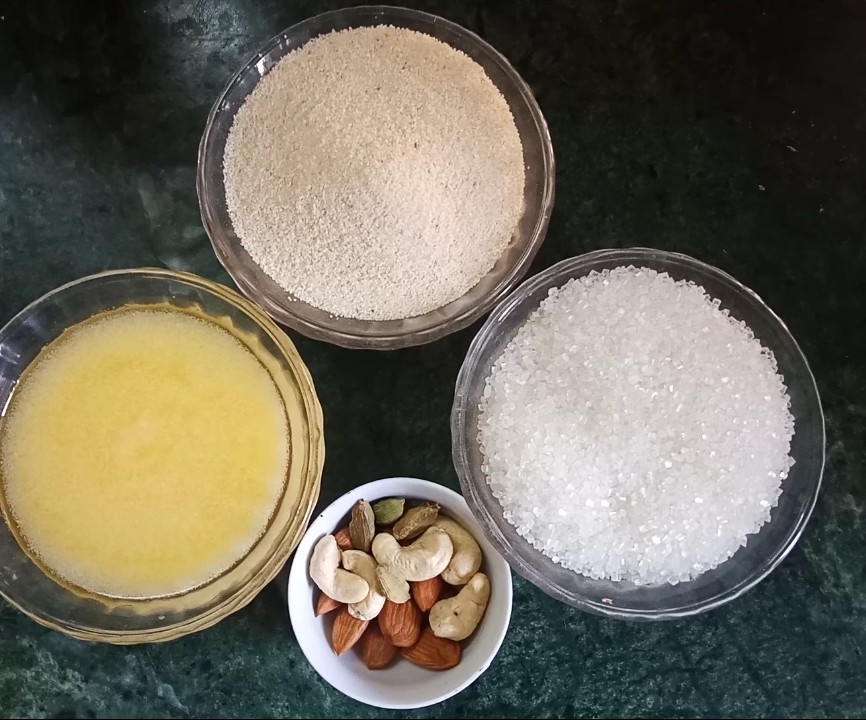 Ingredients For Suji Halwa 